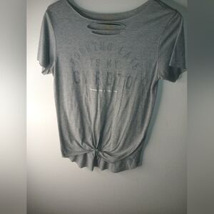 Gray Women's Knot Front Top